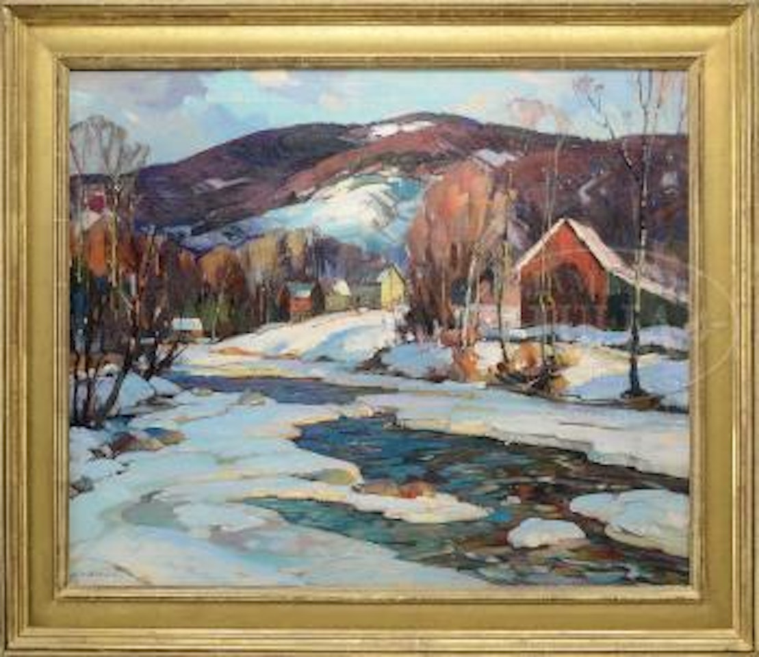 Spring thaw: A sunlit Vermont scene by Aldro Thompson Hibbard