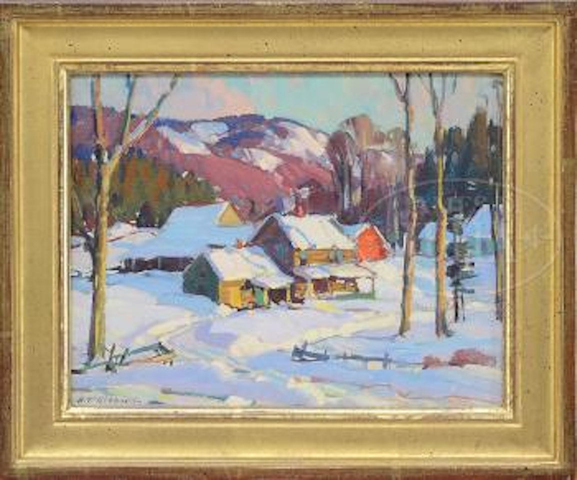 Daybreak winter landscape, Vermont by Aldro Thompson Hibbard