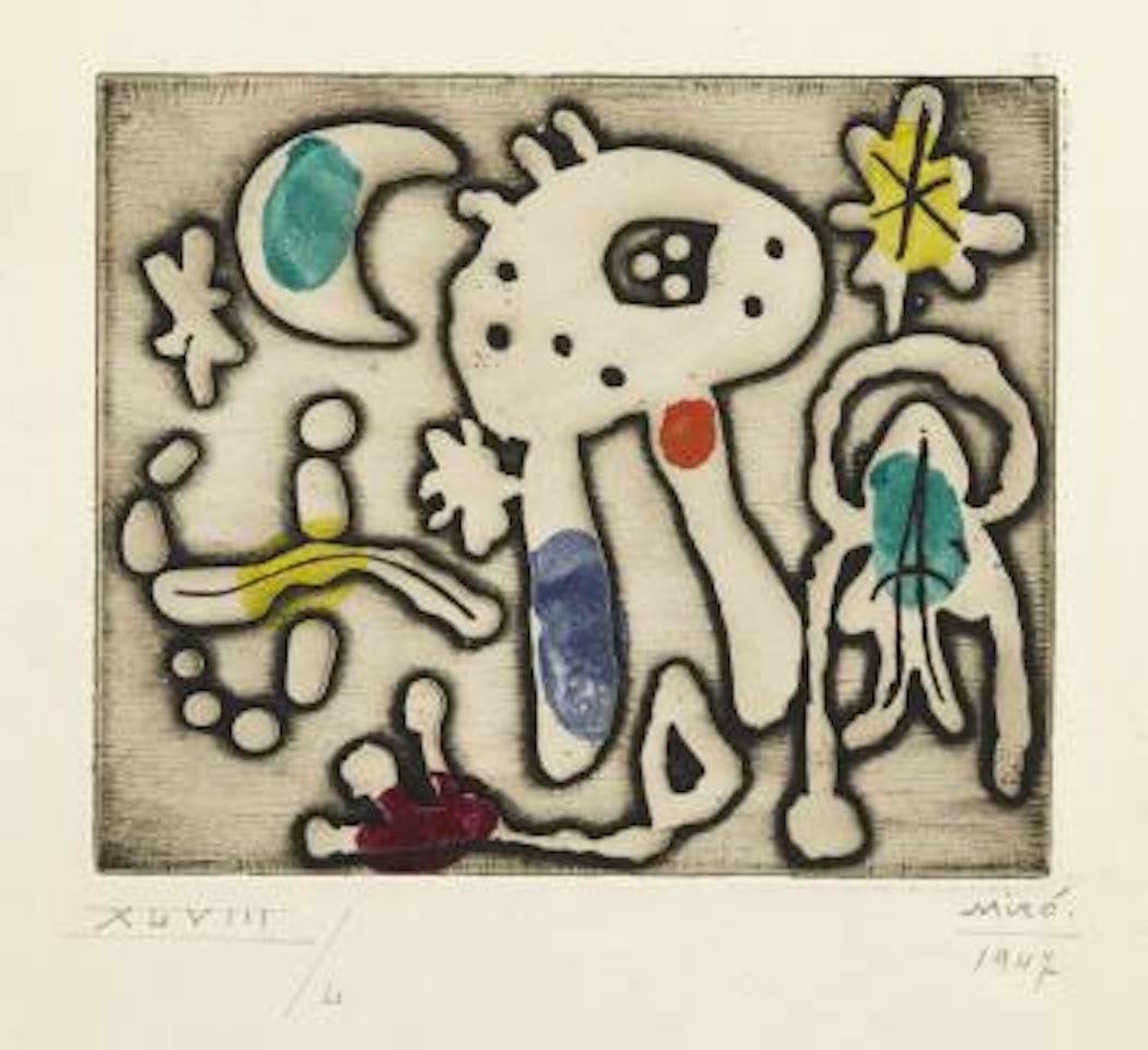 One Plate, from The Prints of Joan Miró (D. 48; C. bk. 13) by Joan Miró