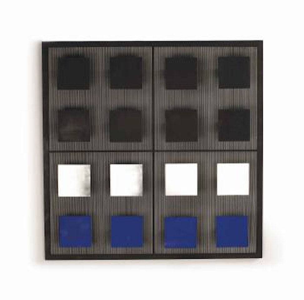 Relation noire, bleue et argentée by Jesus Rafael Soto