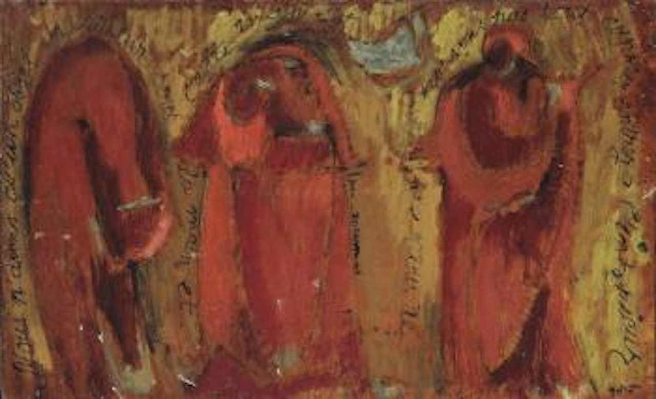 Nous n'avons qu'un objet interieur sous la main et cette main est intérieure nous ne pouvons pas tout exposer entrez à l'interieur by Christian Dotremont by Asger Jorn