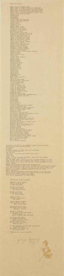 Food for thought by Joseph Beuys