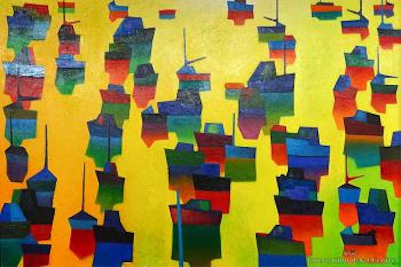 Boats, Okahu Bay by Michael Smither