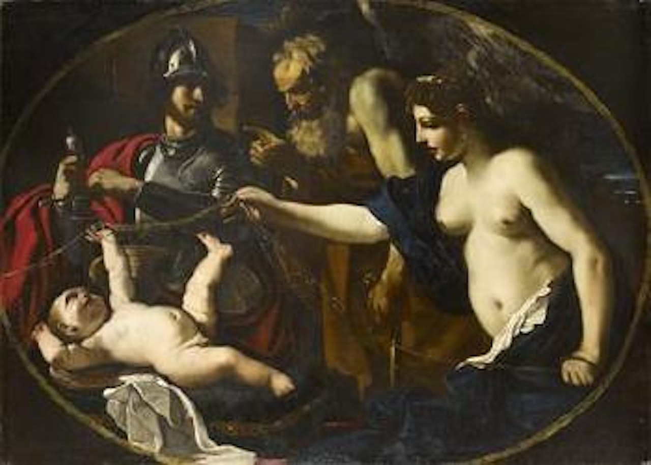 Eine Allegorie mit Mars, Venus, Cupidus und Chronos by Guercino
