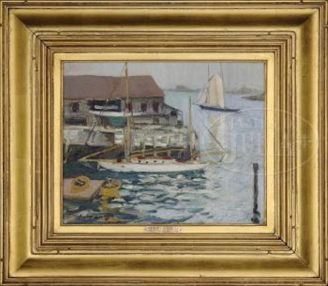 Fishing pier & yacht, Nantucket, MA by Hayley Lever