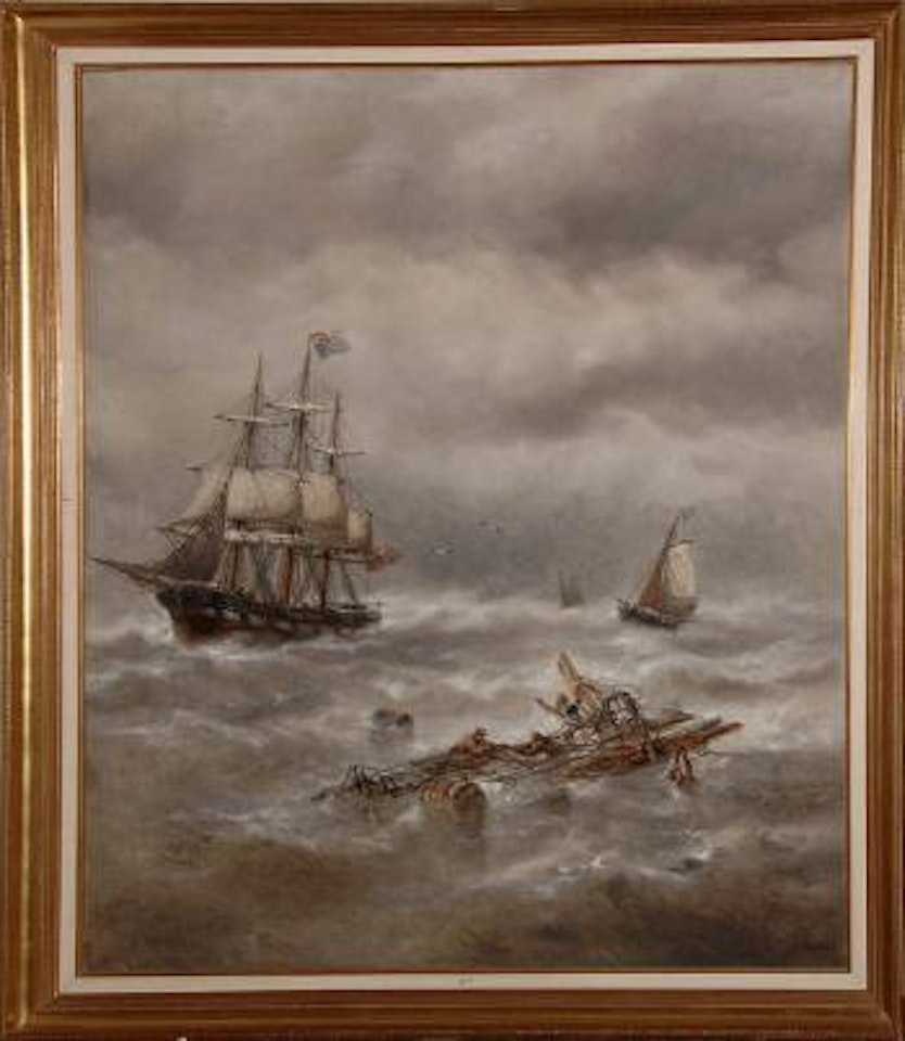 Le coup de vent à Blankenberghe by François Etienne Musin