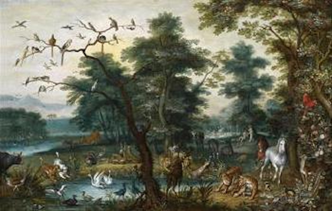 Paradieslandschaft mit Sündenfall by Jan Brueghel the Younger