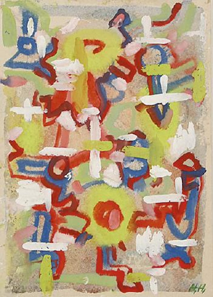 Komposition mit weißen Strukturen. by Hannah Höch