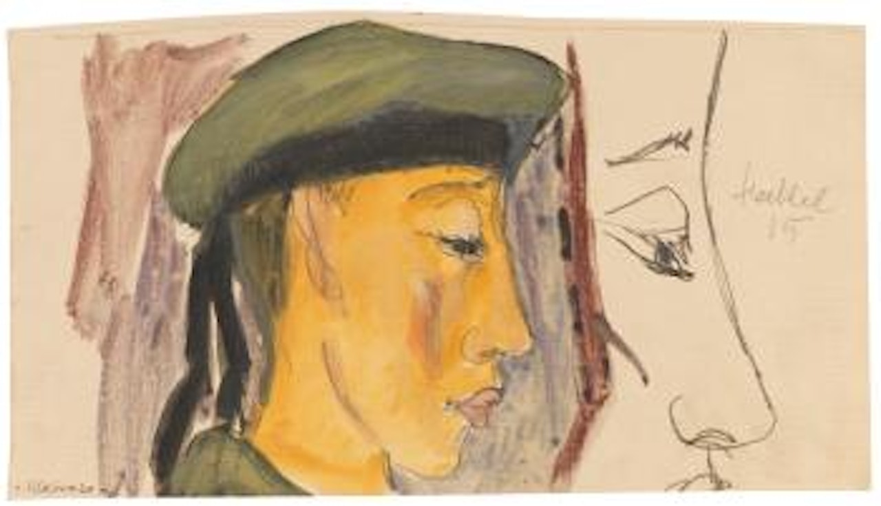 Matrose im Profil nach rechts by Erich Heckel