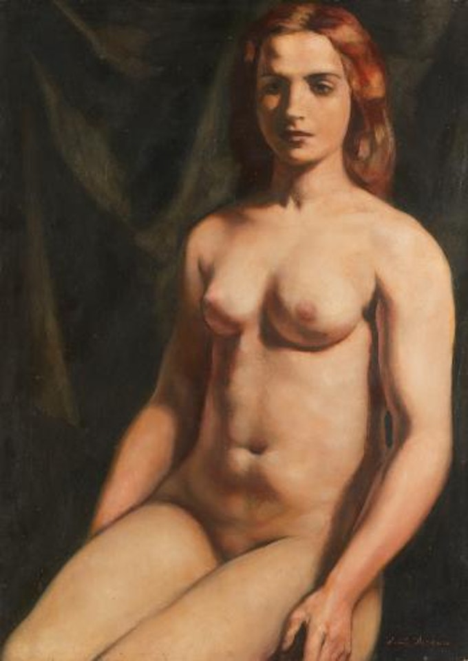 Nu assis by Emile Bernard