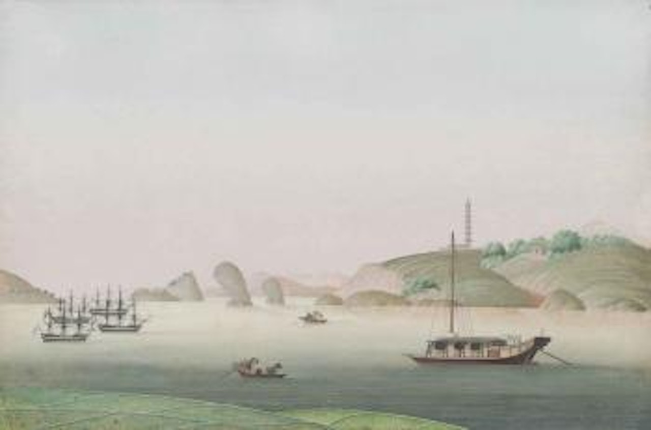 The Second Bar Pagoda, Pearl River by Chinese School
