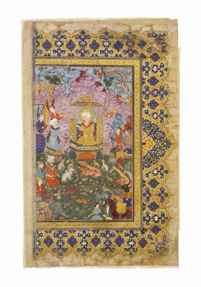 Solomon enthroned by Safavid School