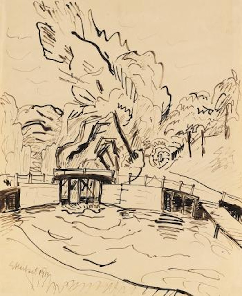 Die Mellingburger Schleuse by Erich Heckel