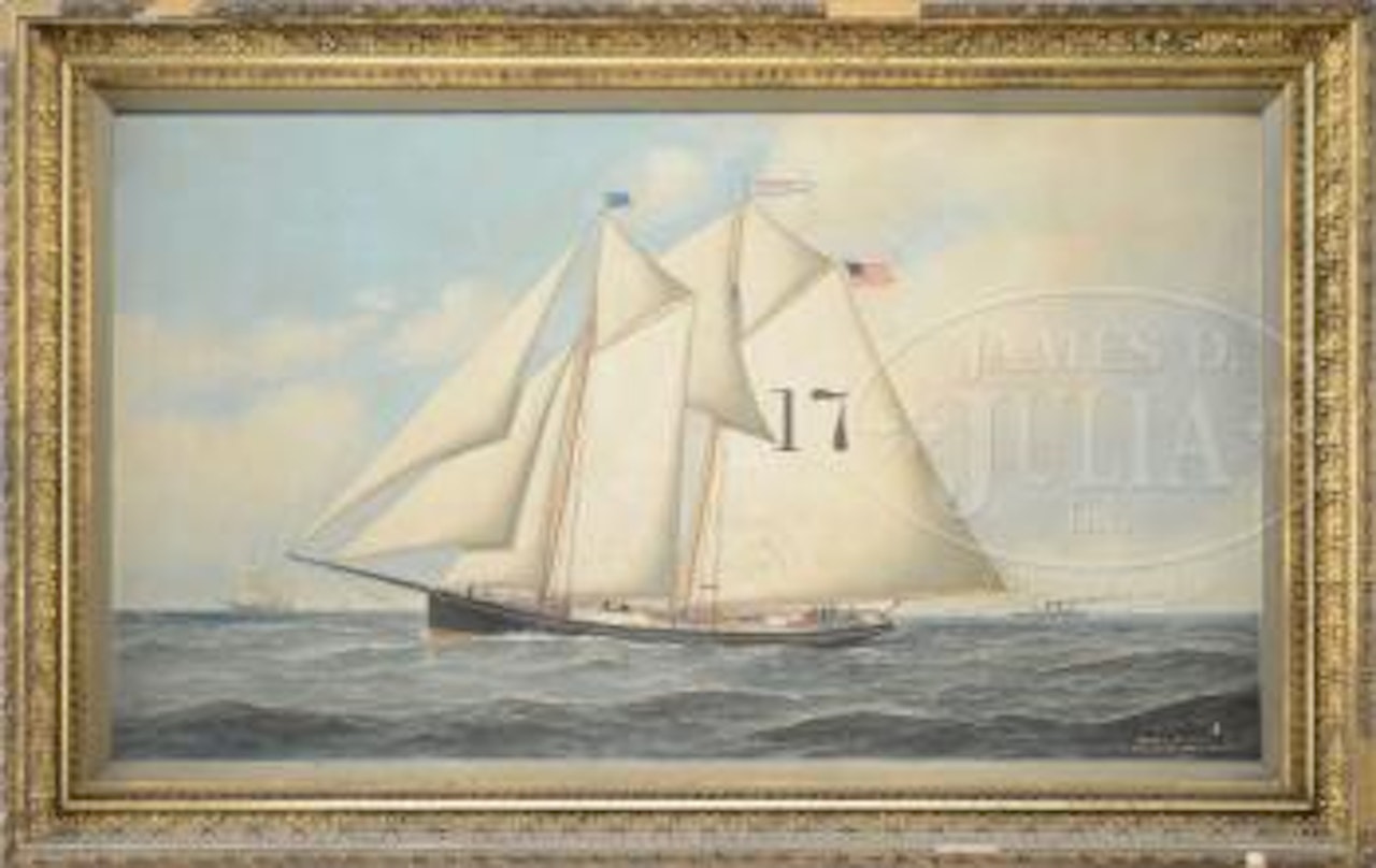 Portrait of the pilot boat Fannie by Antonio Jacobsen
