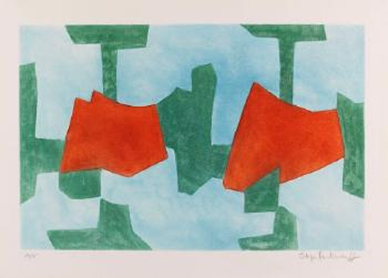 Composition bleue, verte et rouge by Serge Poliakoff