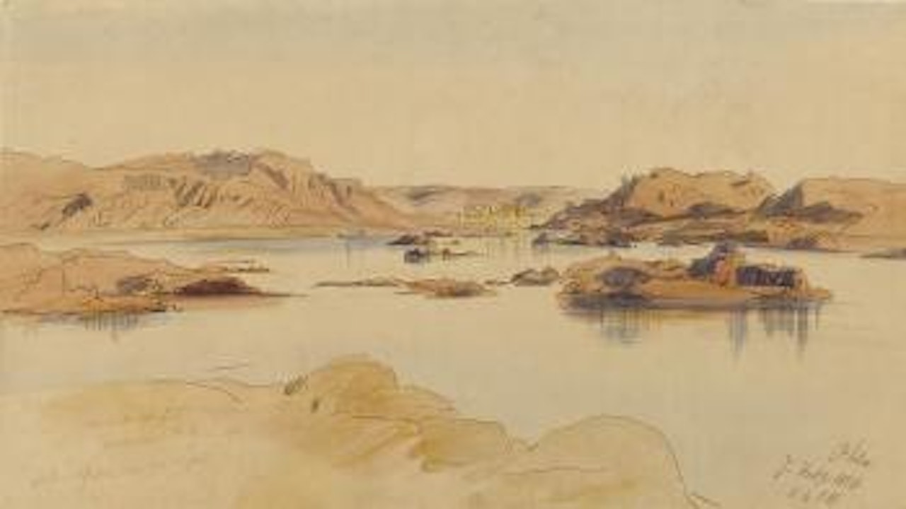 Philae on the Nile by Edward Lear