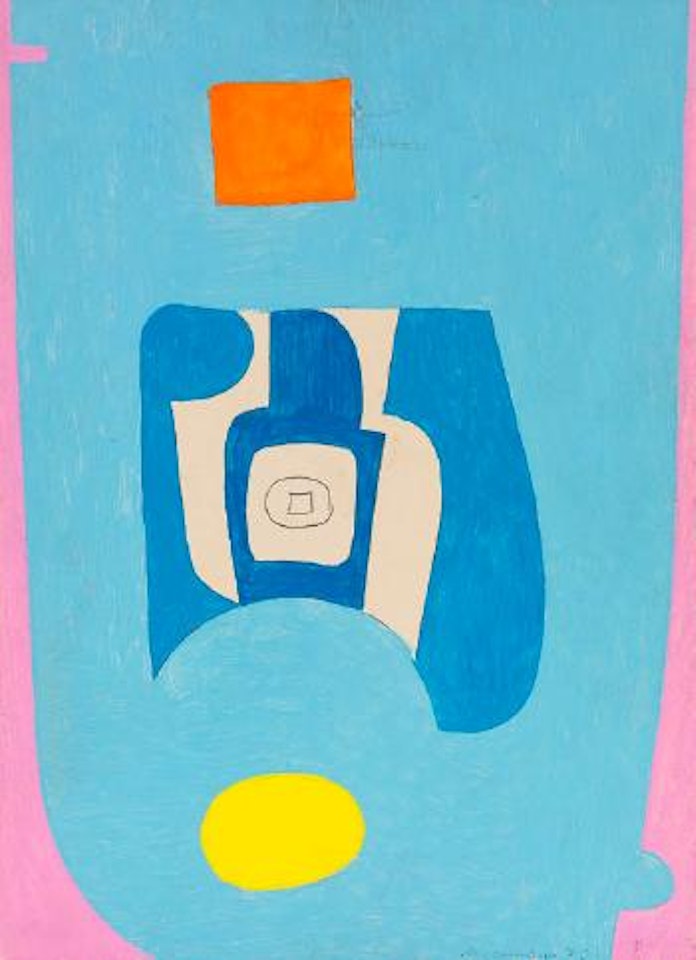 Ohne Titel (Blaue Zentrale) by Max Ackermann