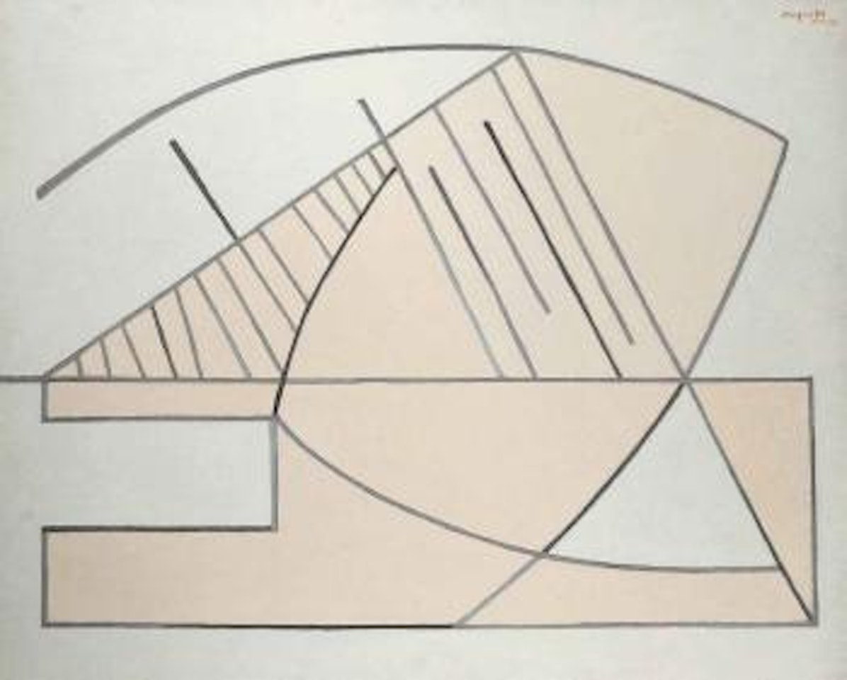 Diptyque d'un seul tableau Magne-Hartu by Alberto Magnelli
