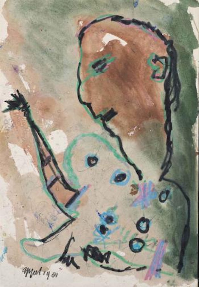 Profil vert by Karel Appel