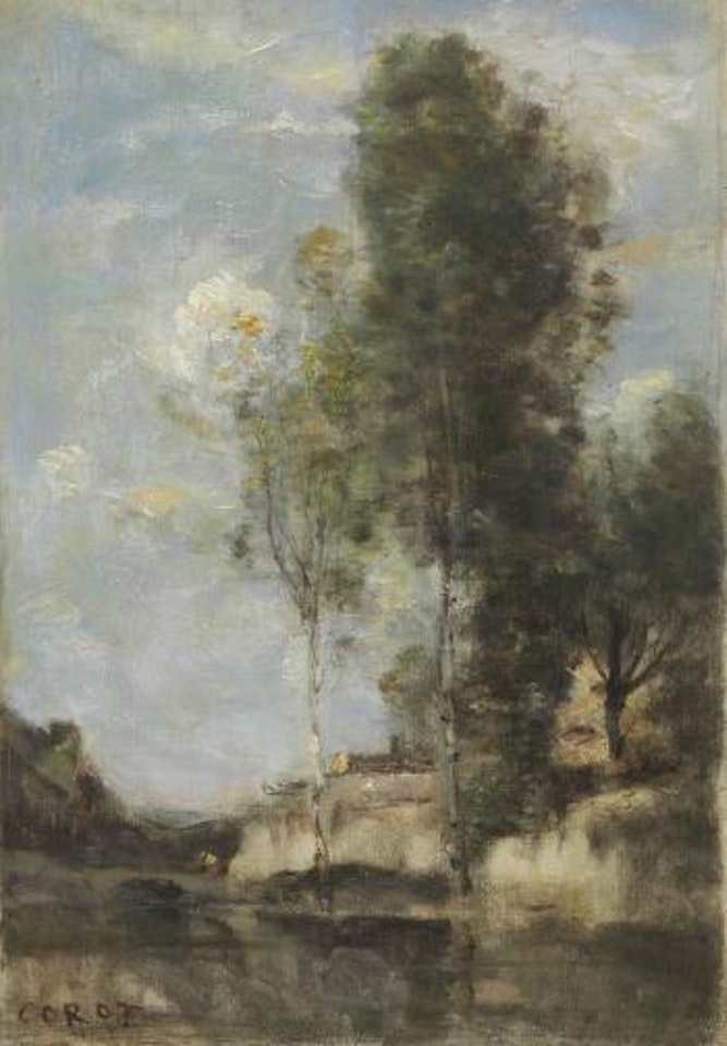 Paysage aux bouleaux argentés by Jean Baptiste Camille Corot