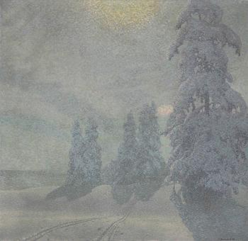 Winter Landscape by Gustaf Fjaestad