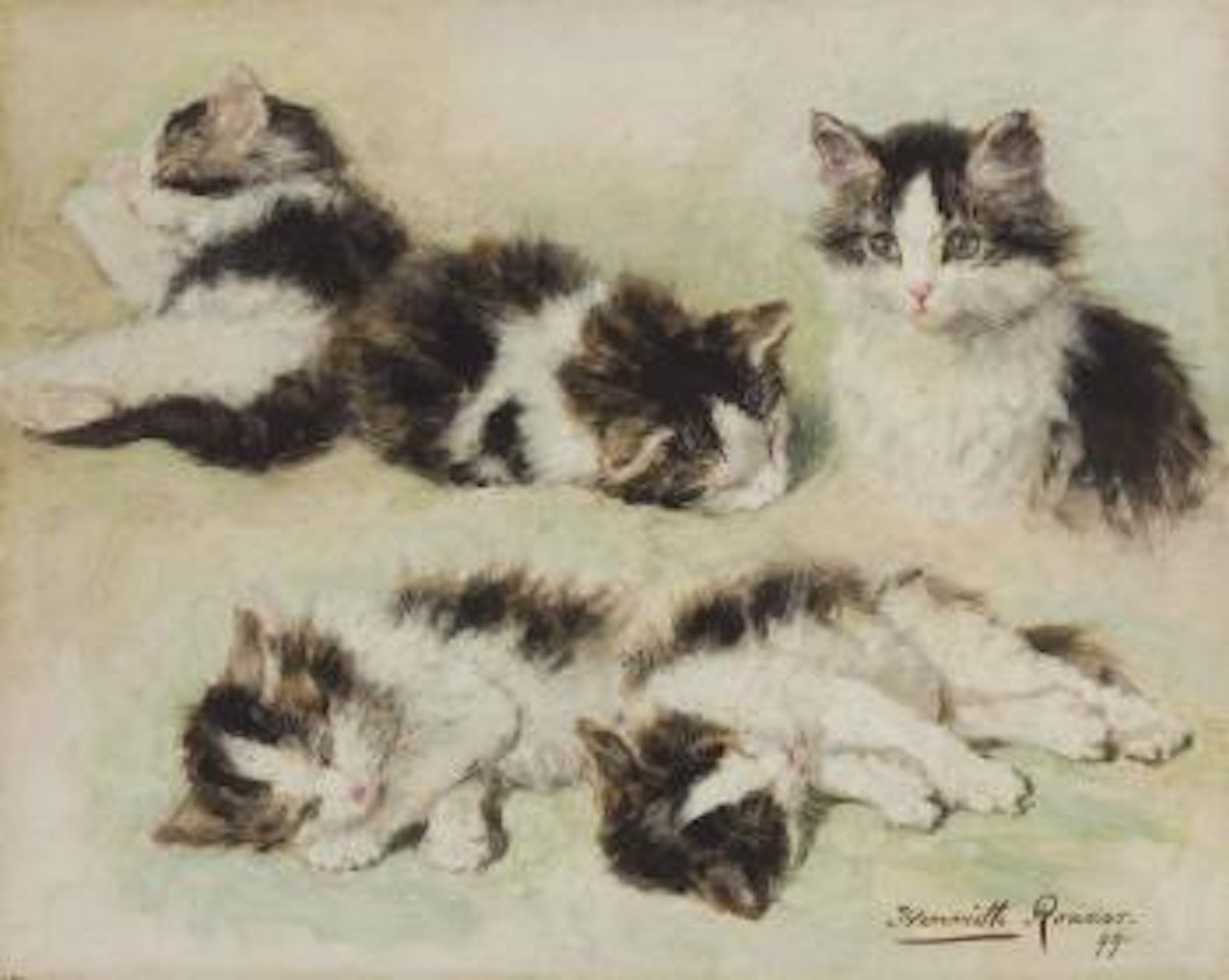 Studies of Kittens by Henriette Ronner-Knip