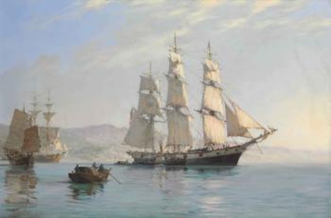 The 'Ann McKim' leaving Foochow for Home by Montague Dawson