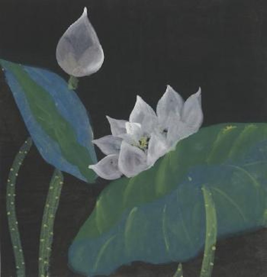 Deux fleurs de lotus la nuit by Lin Fengmian