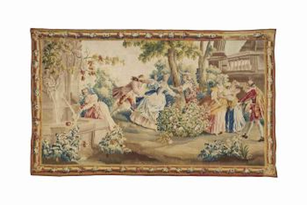Tapisserie D'Aubusson D'epoque Louis XV by French School