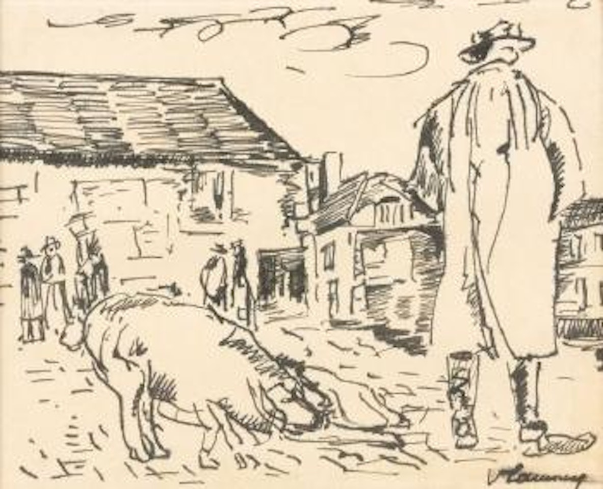 Normandie, paysan au cochon by Maurice de Vlaminck
