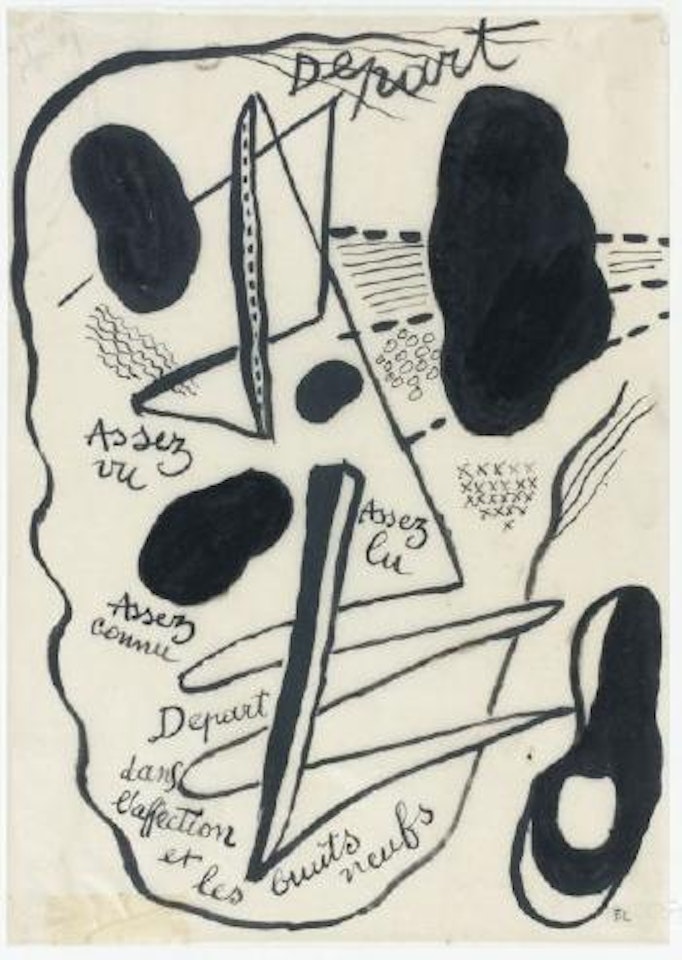 Le départ, projet d'illustration by Fernand Leger