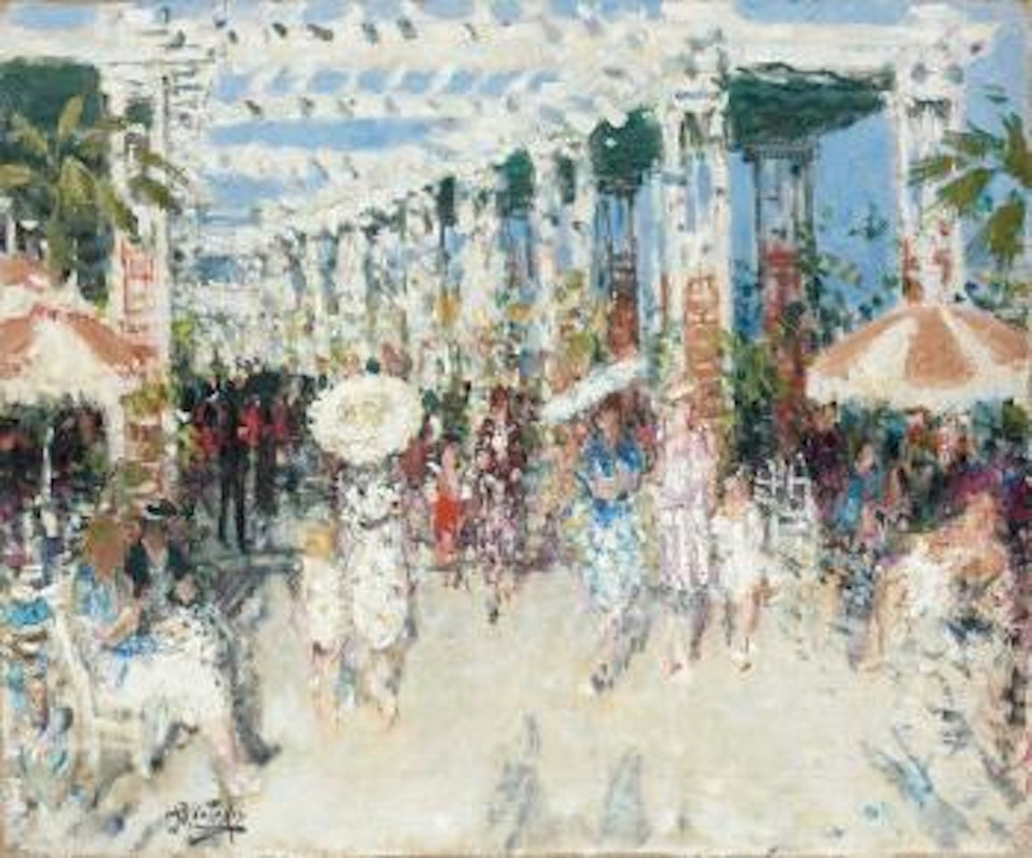 Après-midi sous la pergola, Nice by Pierre Eugène Montezin