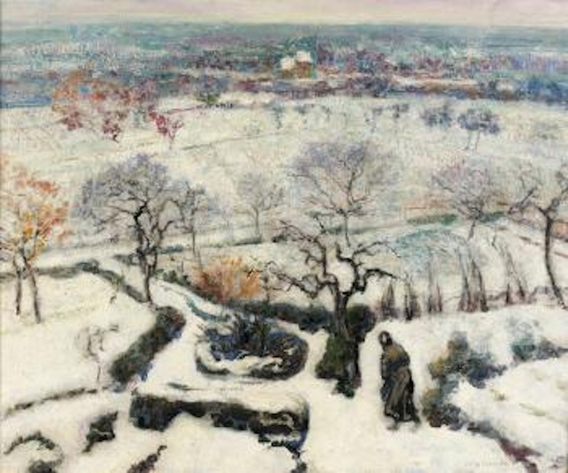 Neige en plaine, Auvergne by Victor Charreton