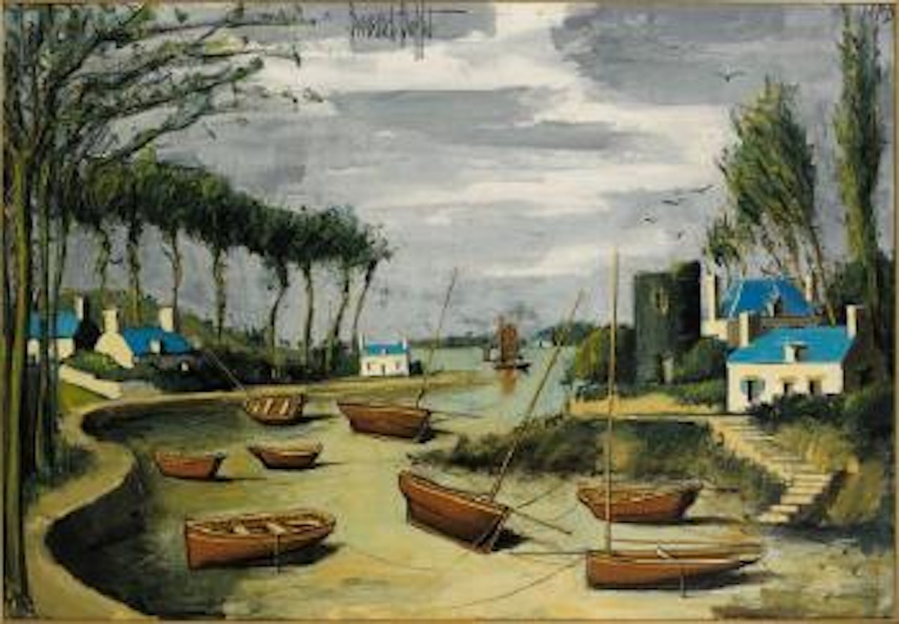 La Pointe du Manoir à marée basse, Benodet (Finistère) by Bernard Buffet
