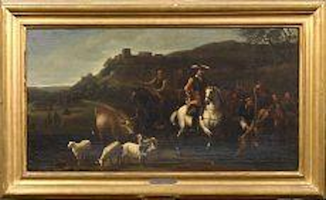 Cavalieri e armanenti sosta in un accampamento by Cornelis de Wael