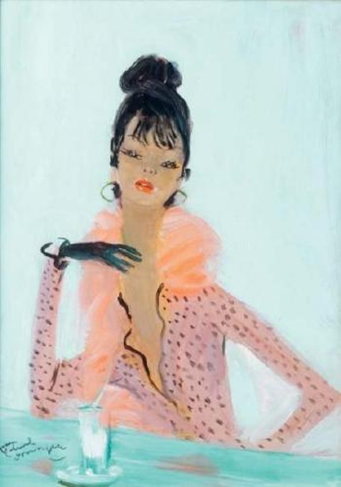 Femme au bar by Jean Gabriel Domergue