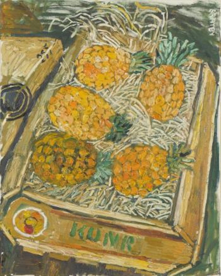 Napoleon Powell's (greengrocer) pineapples II by John Bratby