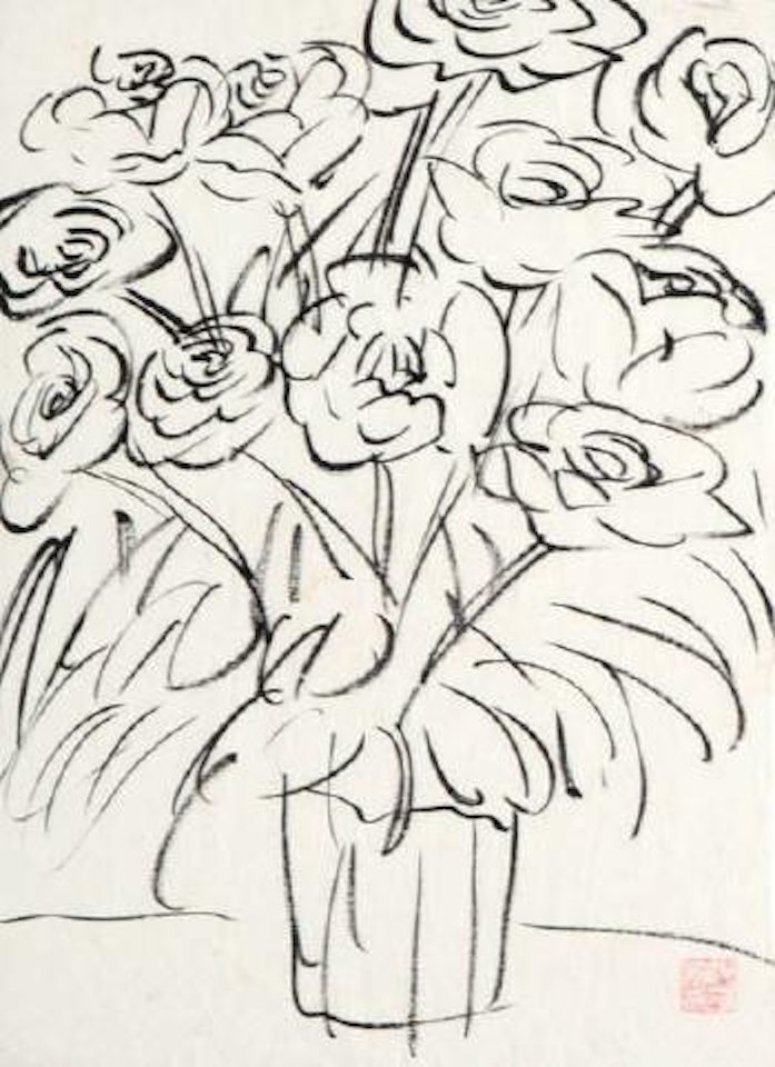 Vase de fleurs by Walasse Ting