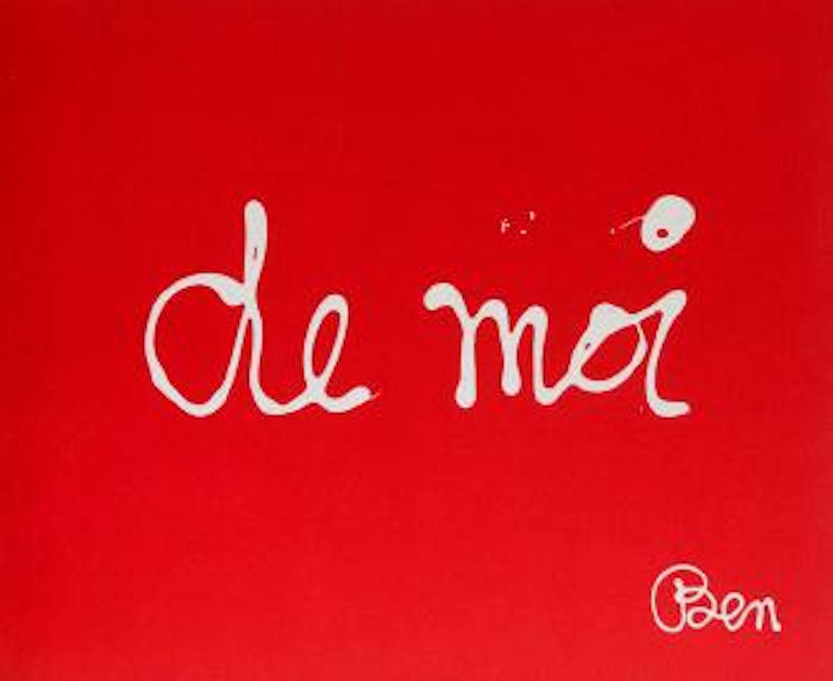 De moi by Ben Vautier