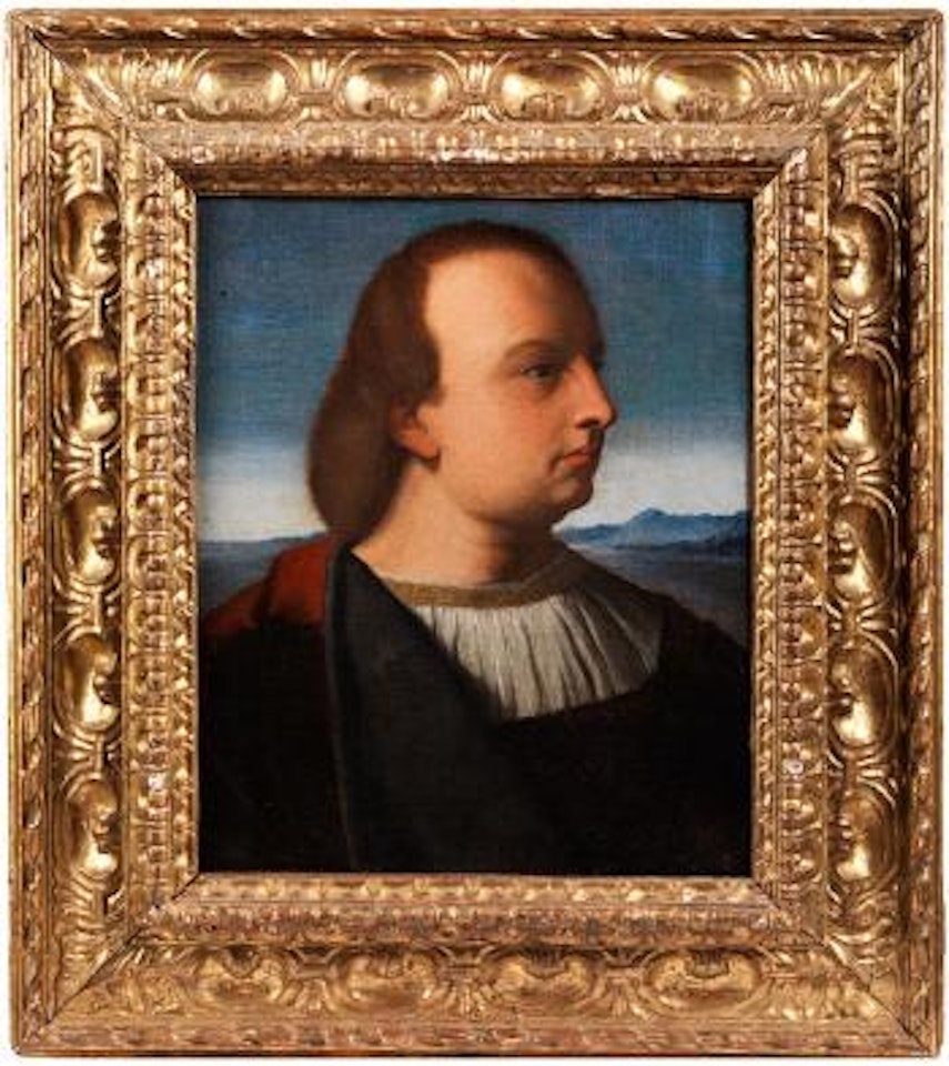 Portrait Eines Herren Vor Landschaftlichem Hintergrund by Jacopo Palma il Giovane