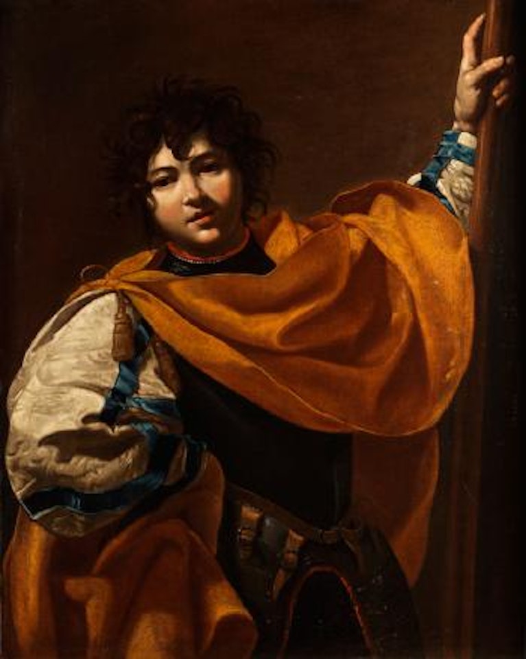 Bildnis Eines Jungen Mannes Mit Hellebarde by Simon Vouet
