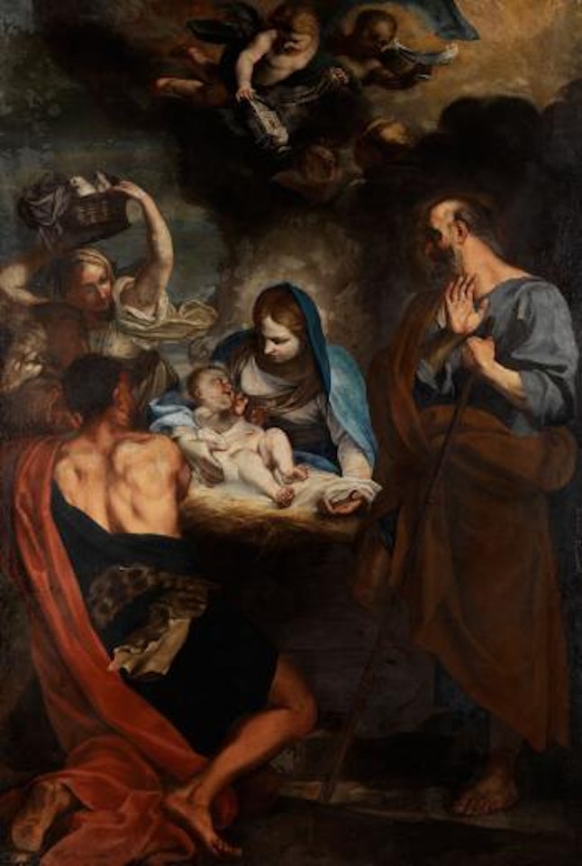 Anbetung In Betlehem by Attributed to Carlo Maratta