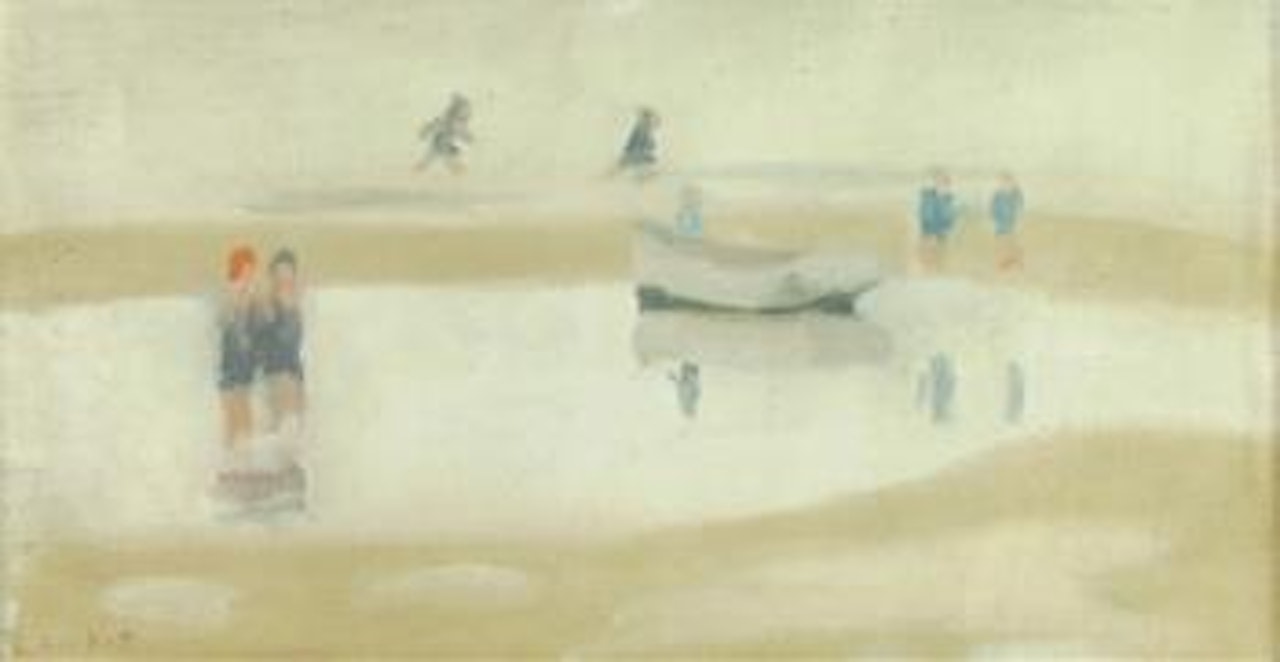 Wading in the shallows by Clarice Beckett