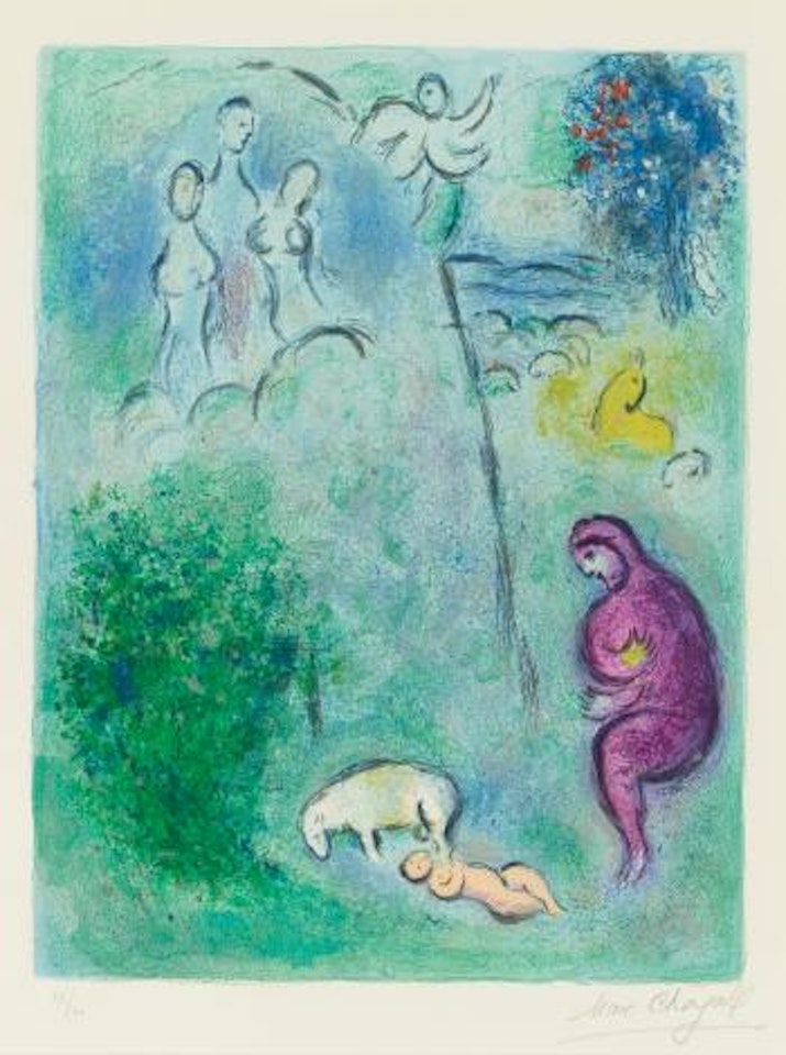 Daphnis And Chloe: Daphnis Discovers Chloe (M. 310) by Marc Chagall