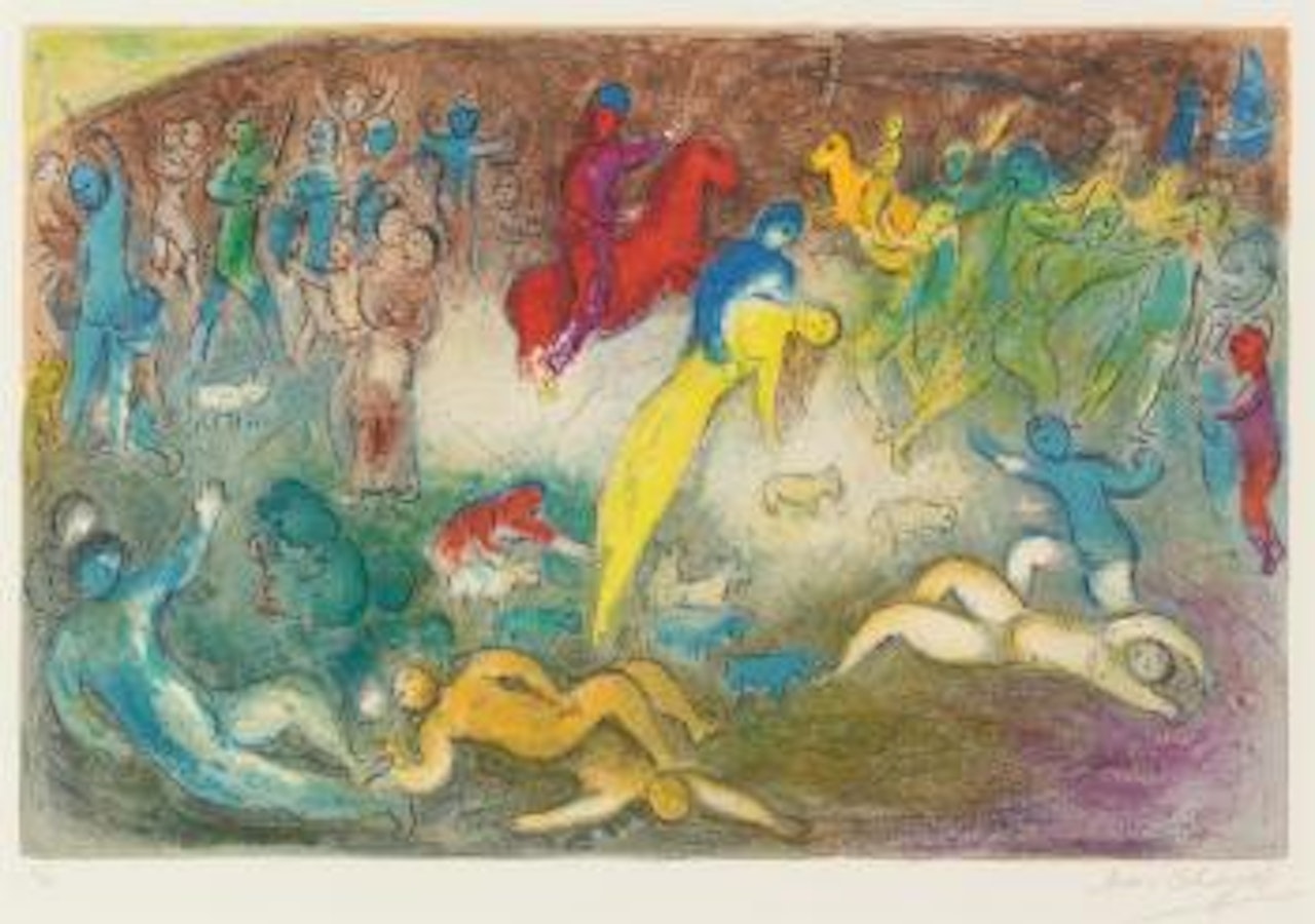Daphnis And Chloe: Chloe Is Carried Off By The Methymneans (M. 327) by Marc Chagall