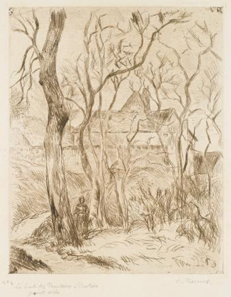 Sente Des Pouilleux, à Pointoise, Grande Planche (Delteil 32) by Camille Pissarro