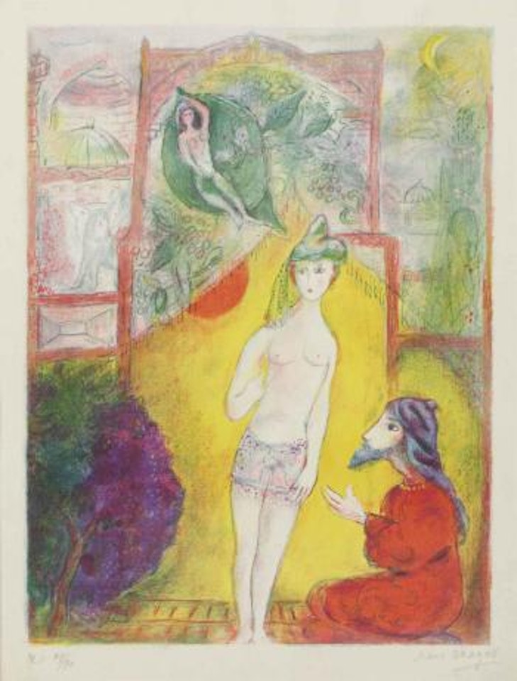 Four Tales from the Arabian Nights: one plate (Mourlot 36; see Cramer books 18) by Marc Chagall