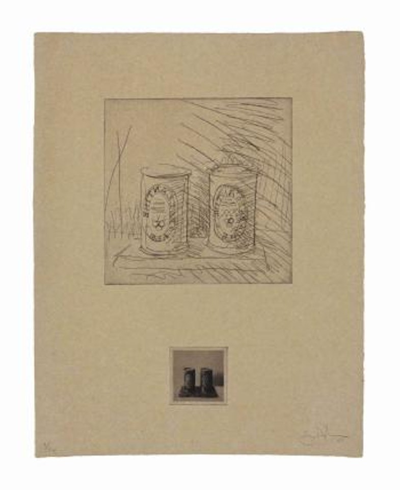 1st Etchings: one plate [Ale Cans] (see ULAE 43) by Jasper Johns