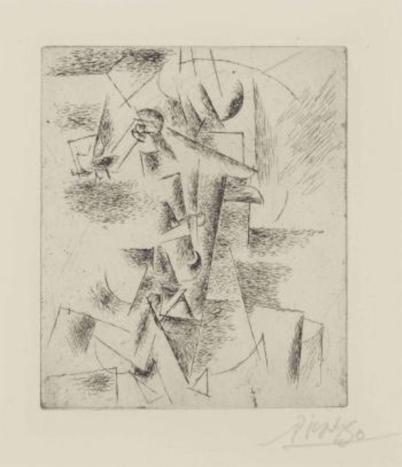 Tête d'Homme à la Pipe (Bloch 23; Baer 32) by Pablo Picasso