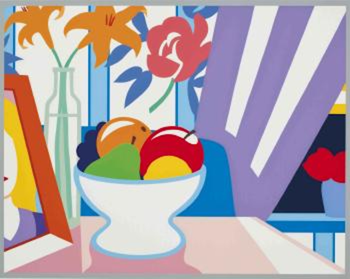 Still Life with Lillies and Mixed Fruit by Tom Wesselmann